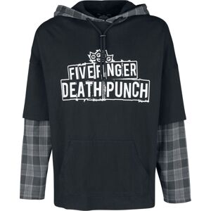 Five Finger Death Punch EMP Signature Collection Tričko s kapucí a dlouhými rukávy cerná/šedá