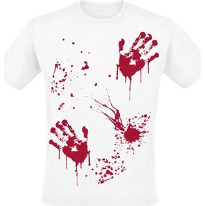 Zábavné tričko Splatter Hands Tričko bílá