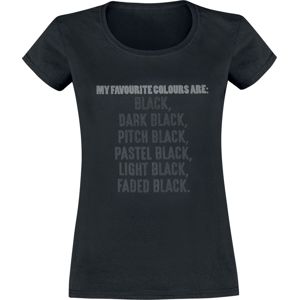 Sprüche My Favourite Colours Dámské tričko černá