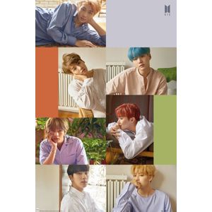 BTS Group Collage plakát vícebarevný