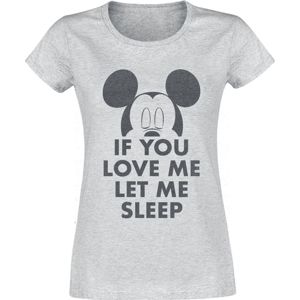 Mickey & Minnie Mouse Let Me Sleep Dámské tričko šedý vres