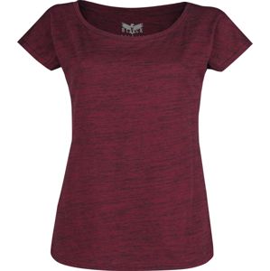 Black Premium by EMP Červené tričko s žíhaným vzhledem Dámské tričko bordová