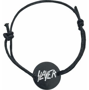 Slayer Slayer Waxcord Black Logo Bracelet Kožený náramek černá