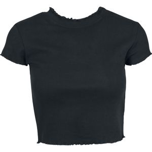 Urban Classics Krátké dámské žebrované tričko dívcí tricko černá