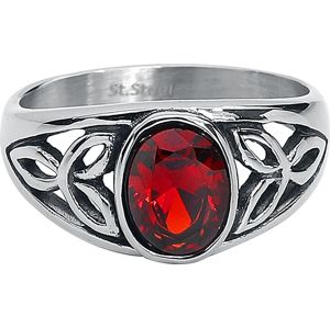 etNox Red Crystal Prsten stríbrná