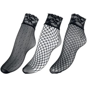 Rock Daddy Balení 3 párů síťovinových ponožek Ponožky černá
