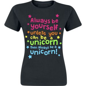 Einhorn Always Be Yourself Unicorn Dámské tričko černá