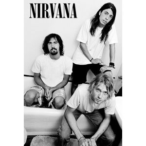Nirvana Bathroom plakát cerná/bílá