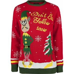 Ugly Christmas Sweater Don`t Eat Yellow Snow Pletený svetr červená