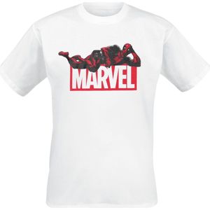 Deadpool Deadpool Marvel Logo tricko bílá