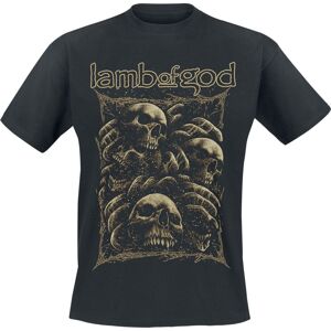 Lamb Of God Skull Collage Tričko černá