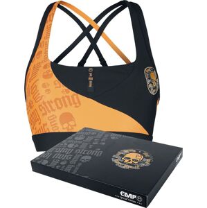 EMP Special Collection Sportovní podprsenka s překříženými ramínky na zadní straně Korzet oranžová/cerná