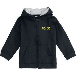 AC/DC PWR UP detská mikina s kapucí na zip černá