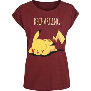 Pokémon Pikachu - Recharging Dámské tričko bordová
