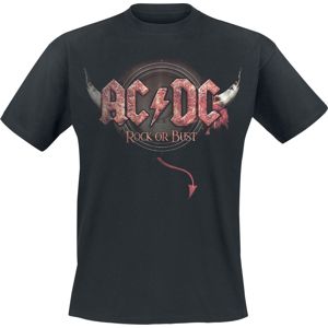 AC/DC Rock Or Bust - Horns Tričko černá