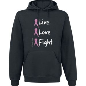 Fuck Cancer by Myriam von M Live Love Fight Mikina s kapucí černá