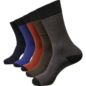 Urban Classics Balení 5 párů ponožek Stripes and Dots Ponožky vícebarevný