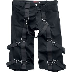 Aderlass Krátké denimové kalhoty Kraťasy černá