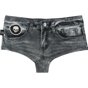 Rock Rebel by EMP Bikinové kalhotky s denimovým vzhledem Spodní díl plavek tmavě šedá