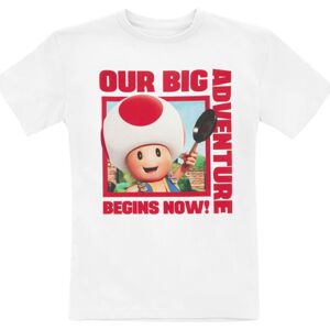 Super Mario Kids - Toad - Our Big Adventure! detské tricko bílá