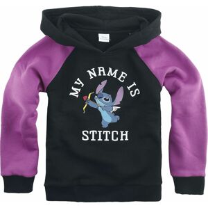 Lilo & Stitch Kids - My Name Is Stitch detská mikina s kapucí cerná/šeríková