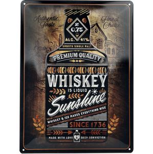 Whiskey Liquid Sunshine plechová cedule vícebarevný
