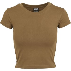 Urban Classics Dámské strečové žerzejové tričko krátkého střihu dívcí tricko olivová