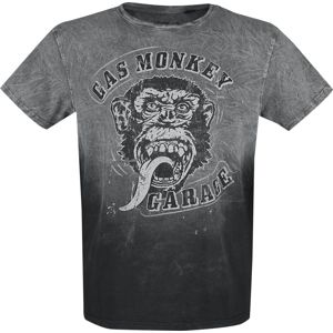 Gas Monkey Garage Retro Logo tricko šedá