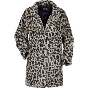 Gothicana by EMP Gothicana X Elvira Fake Fur Leo Coat Dámský kabát leopardí
