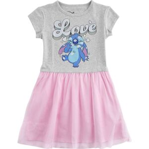 Lilo & Stitch Kids - Stitch detské šaty šedá/ružová