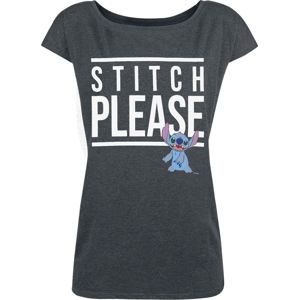 Lilo & Stitch Stitch Please dívcí tricko tmavě prošedivělá