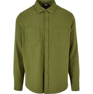 Urban Classics Solid Flanell Shirt Košile olivová