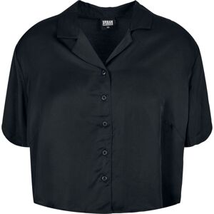 Urban Classics Ladies Viscose Satin Resort Shirt Dámská košile černá