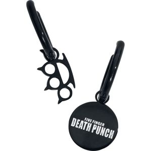 Five Finger Death Punch Five Finger Death Punch Logo Little Hoops sada náušnic černá
