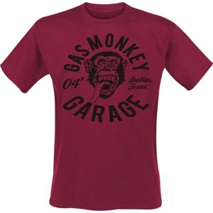 Gas Monkey Garage Monkey Mechanic Tričko červená