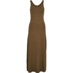 Urban Classics Dámské dlouhé racerback šaty šaty olivová