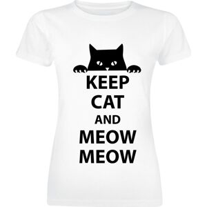 Tierisch Keep Cat And Meow Meow Dámské tričko bílá