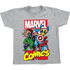 Marvel Kids - Comic Heroes detské tricko prošedivelá