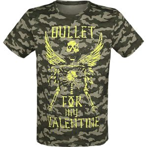 Bullet For My Valentine Skull Mock tricko maskáčová