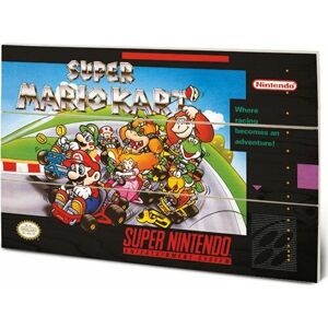 Super Mario Super Mario Kart - Super Nintendo Drevená nástenná dekorace vícebarevný