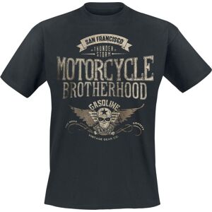 Gasoline Bandit Motorcycle Brotherhood Tričko černá
