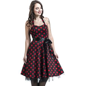 H&R London Polka Dot Dress šaty cerná/cervená