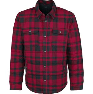 Vintage Industries Kostkovaná košile s vycpávkami košile cervená/cerná