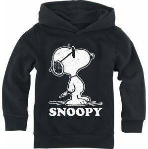Peanuts Kids - Snoopy detská mikina s kapucí černá