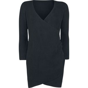 Forplay Pletené zimní asymetrické šaty Šaty černá