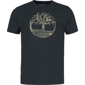Timberland Kamufláž tričko Tree Logo Tričko černá