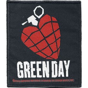 Green Day Heart Grenade nášivka cerná/cervená/bílá