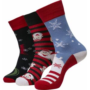 Urban Classics Balení 3 párů vánočních ponožek Santa Ho Ponožky vícebarevný