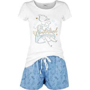 Alice in Wonderland I Am Off To Wonderland pyžama bílá/svetle modrá