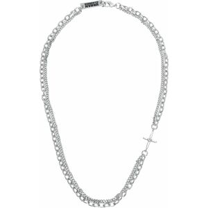 Urban Classics Vrstvený náhrdelník s malým křížky Náhrdelník - řetízek stríbrná